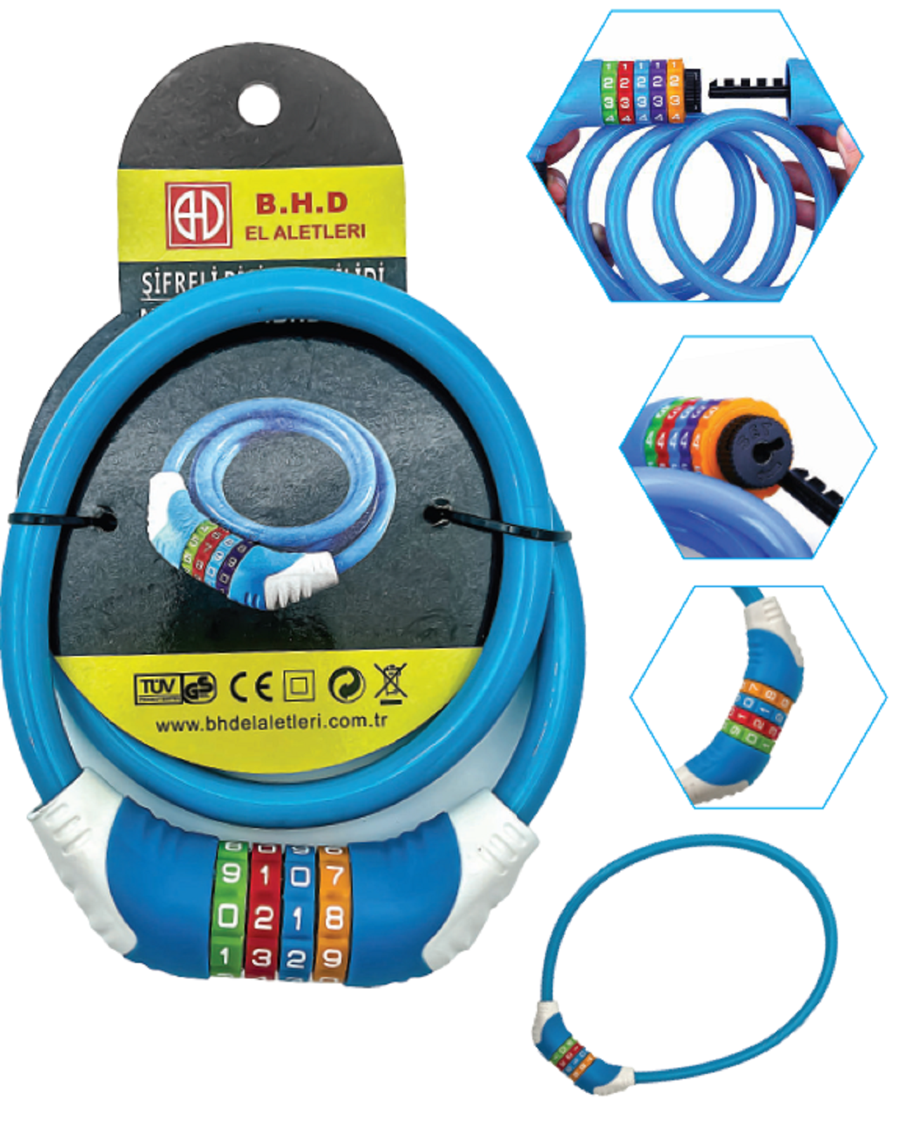 BHD BİSİKLET ŞİFRELİ KİLİDİ 